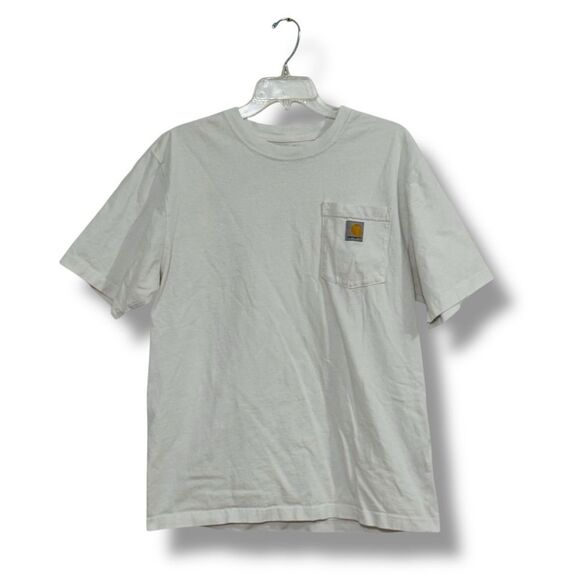 Carhartt Loose Fit White T Shirt Men’s Size Medium Short Sleeve Workwear Tee - Picture 1 of 8